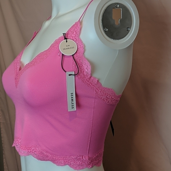 Forever 21 Lacy Hot Pink Bralette - Picture 2 of 3